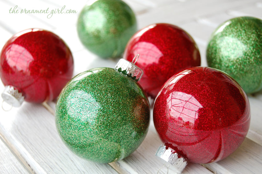 850x565 How To Make Glitter Christmas Ornaments Diy The Ornament Girl - Painting Christmas Bulbs