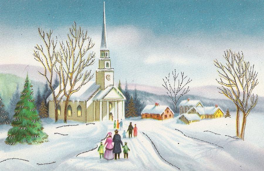 900x582 Christmas Illustration 798 - Painting Christmas Cards