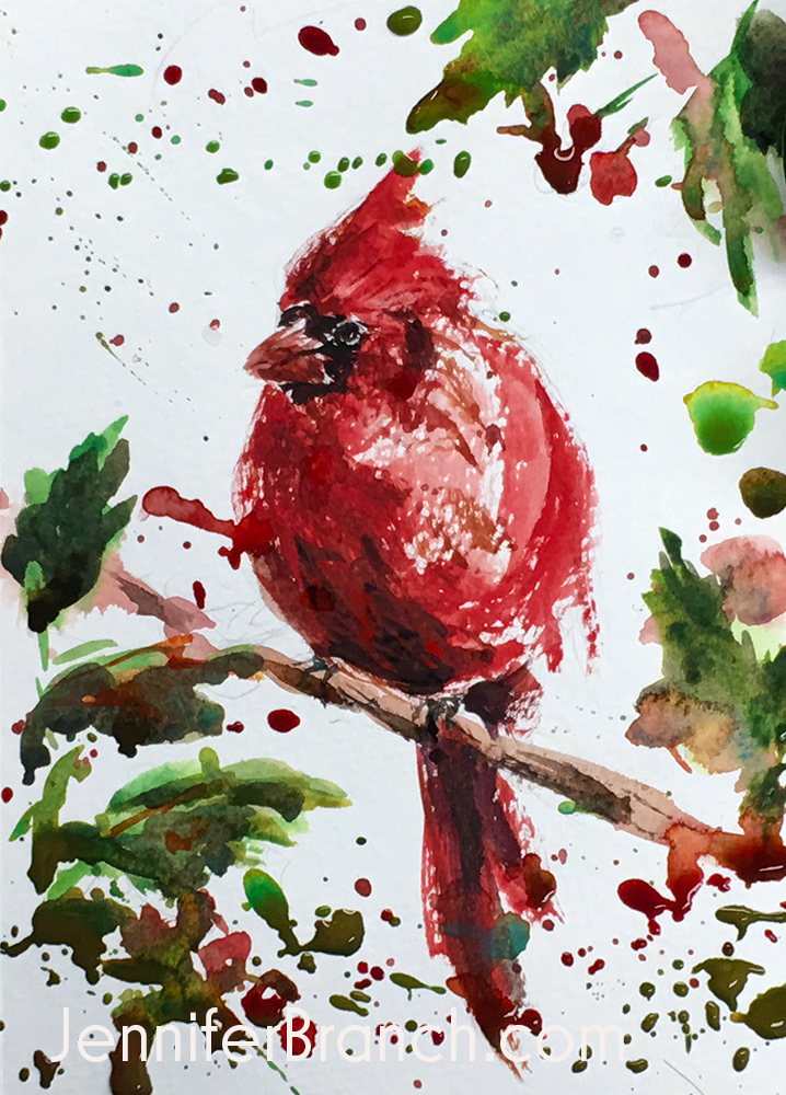 718x1000 12 Days Of Christmas Cards, Cardinal - Painting Christmas Cards