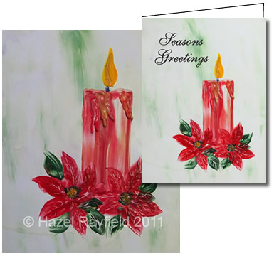 385x360 Art In Wax Christmas Candle Created In Wax - Painting Christmas Cards