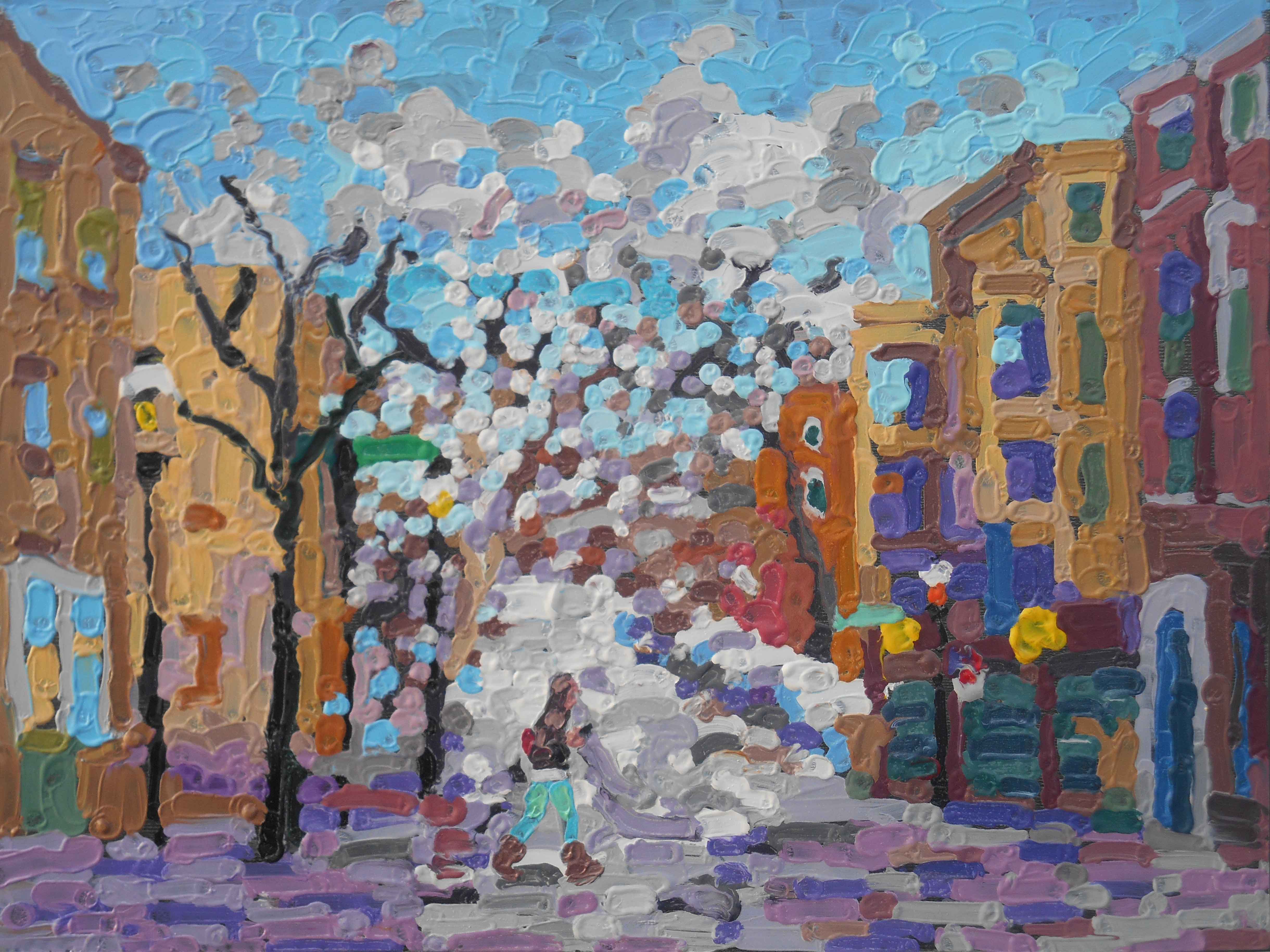 4880x3660 Clifton, Cincinnati, Ludlow Village, Impressionist Paintings - Painting Cincinnati