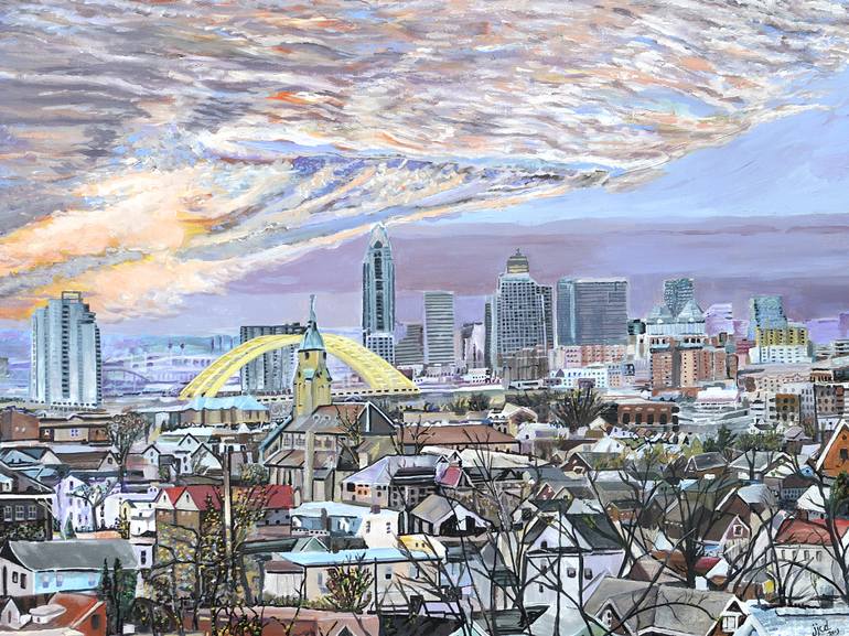 770x577 Saatchi Art Sacred View Of Cincinnati Painting By Jeff Johns - Painting Cincinnati
