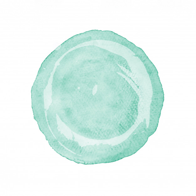 626x626 Green Circle Watercolor Painting Textured On White. Photo - Painting Circle