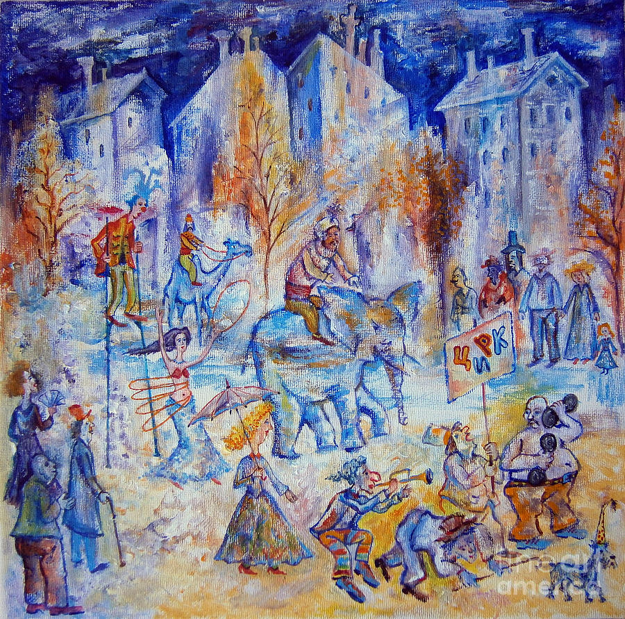 900x891 Circus Painting By Milen Litchkov - Painting Circus