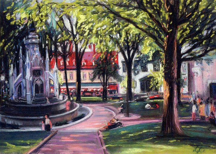 720x516 Place D'Armes Quebec City - Painting City Place