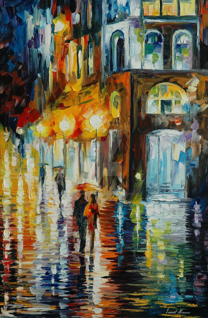 723x1104 West Palm Beach City Place By Leonid Afremov By Leonidafremov - Painting City Place