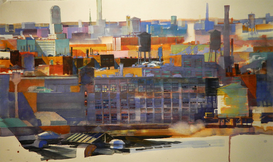 914x542 Chicago Il Urban Landscape Paintings Amp Landscape Painting - Painting City Place