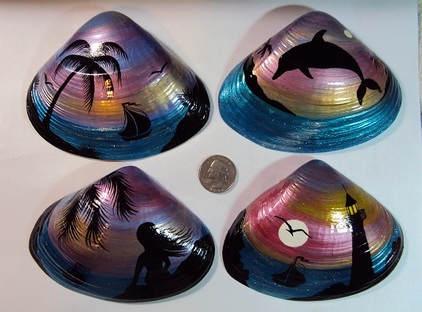 422x312 Painted Clam Shells - Painting Clam Shells