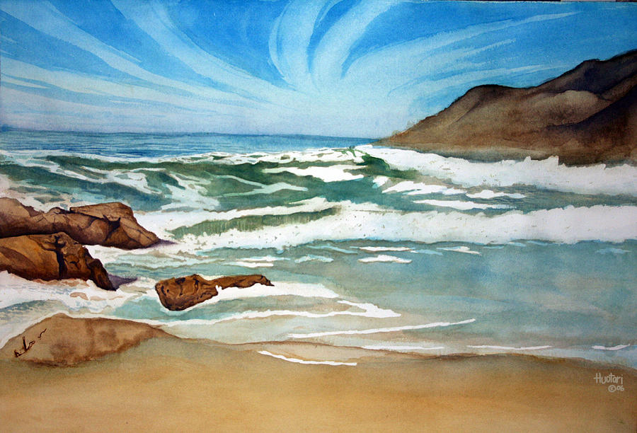 900x612 Ocean Side Painting By Rick Huotari - Painting Classes Wausau Wi