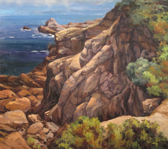576x511 A Painting A Day By Laura Wambsgans Rocky Cliff - Painting Cliffs