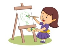 210x153 Girl Painting Clipart Letters Example - Painting Clipart Free