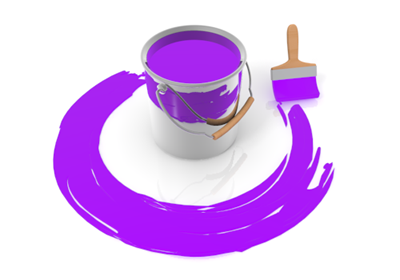 400x280 Purple Paint - Painting Clipart Free