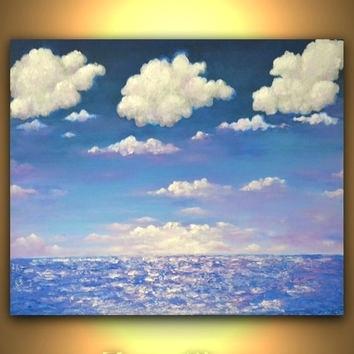 354x354 How To Paint Cloud On Wall Blue Lavender Seascape Abstract Acrylic - Painting Cloud On Wall