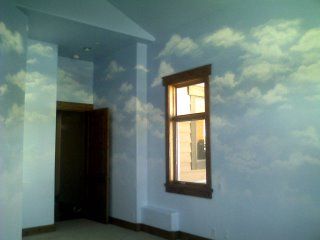 320x240 How To Paint A Realistic Cloud Mural (Wall And Ceiling - Painting Cloud On Wall