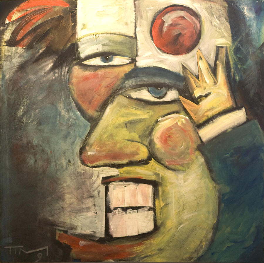 900x898 Clown Painting Painting By Tim Nyberg - Painting Clown