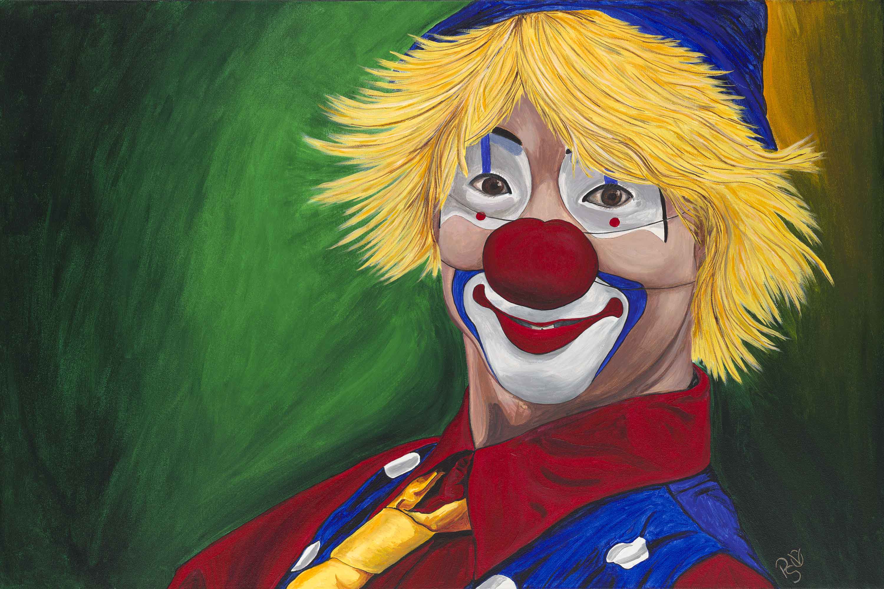 3000x2000 Hello Clown The Art Of Patty Sue O'Hair - Painting Clown