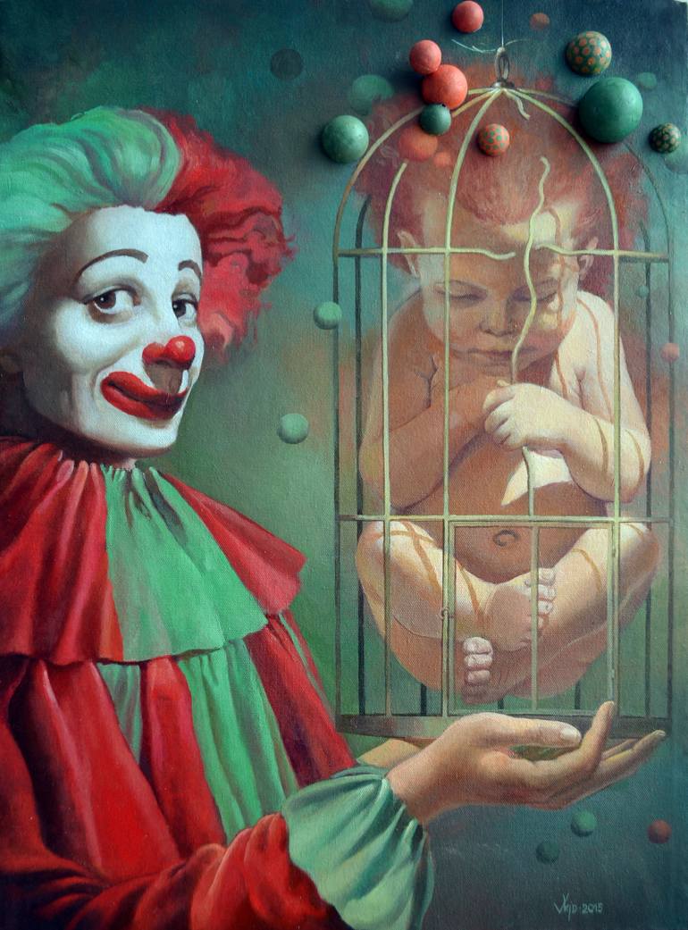 770x1041 Saatchi Art Clowns Painting By Vlad Tasoff - Painting Clown