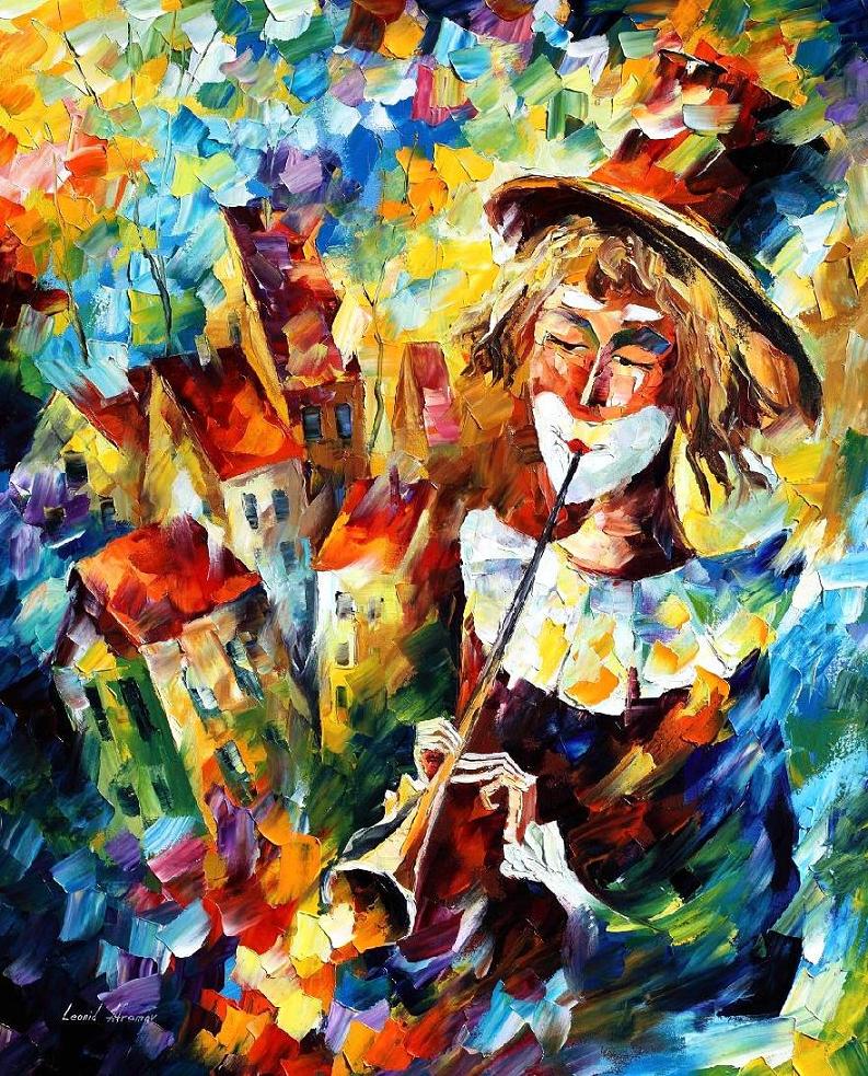 793x983 City Clown Palette Knife Oil Painting On Canvas By Leonid - Painting Clown