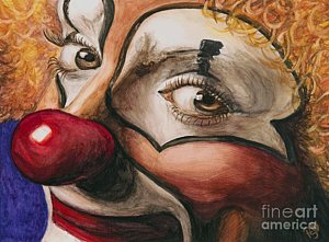 300x221 Clown Face Paintings Fine Art America - Painting Clown
