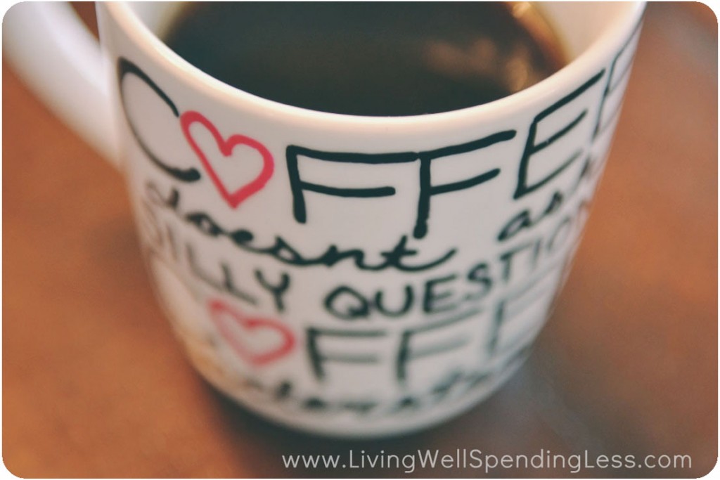 1024x683 How To Make Cute Diy Sharpie Mugs Living Well Spending - Painting Coffee Mugs