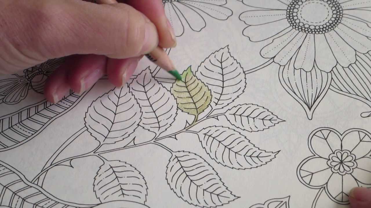 1280x720 Secret Garden Colouring Book, How I Colour A Leaf (How To) - Painting Color Book