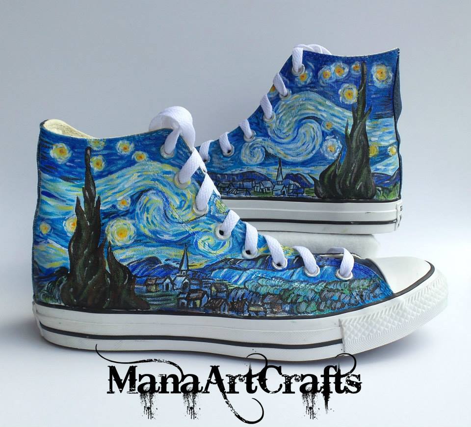 paintings of converse shoes