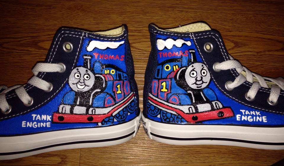 960x563 Thomas The Train Hand Painted Kids Converse Candy's Custom - Painting Converse