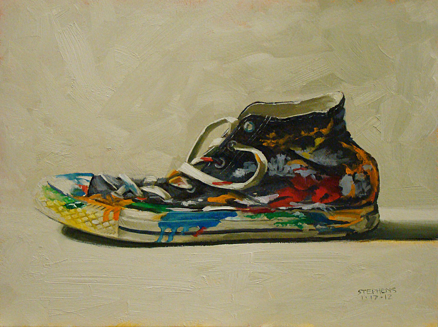 1504x1125 Daily Painting Painted Converse 12x9 - Painting Converse
