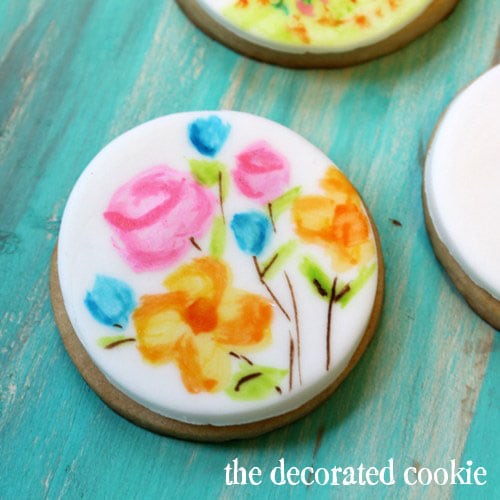 500x500 Watercolor Painted Cookies And Cupcakes - Painting Cookies