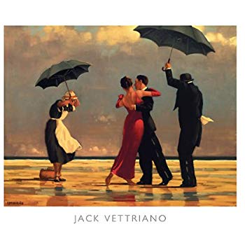 350x350 The Singing Butler Jack Vettriano Umbrella Love - Painting Couple Dancing