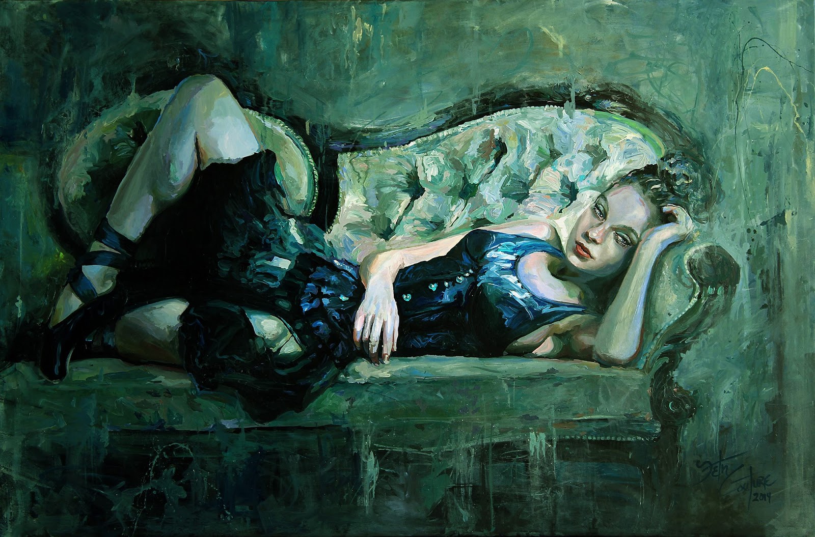 1600x1055 Seth Couture, 1974 Abstract Impressionist Painter Tutt'Art - Painting Couture