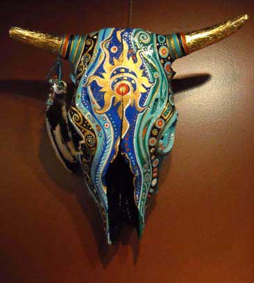 366x408 Hand Painted Real Animal Skulls By Olva Stewart Pharo - Painting Cow Skulls