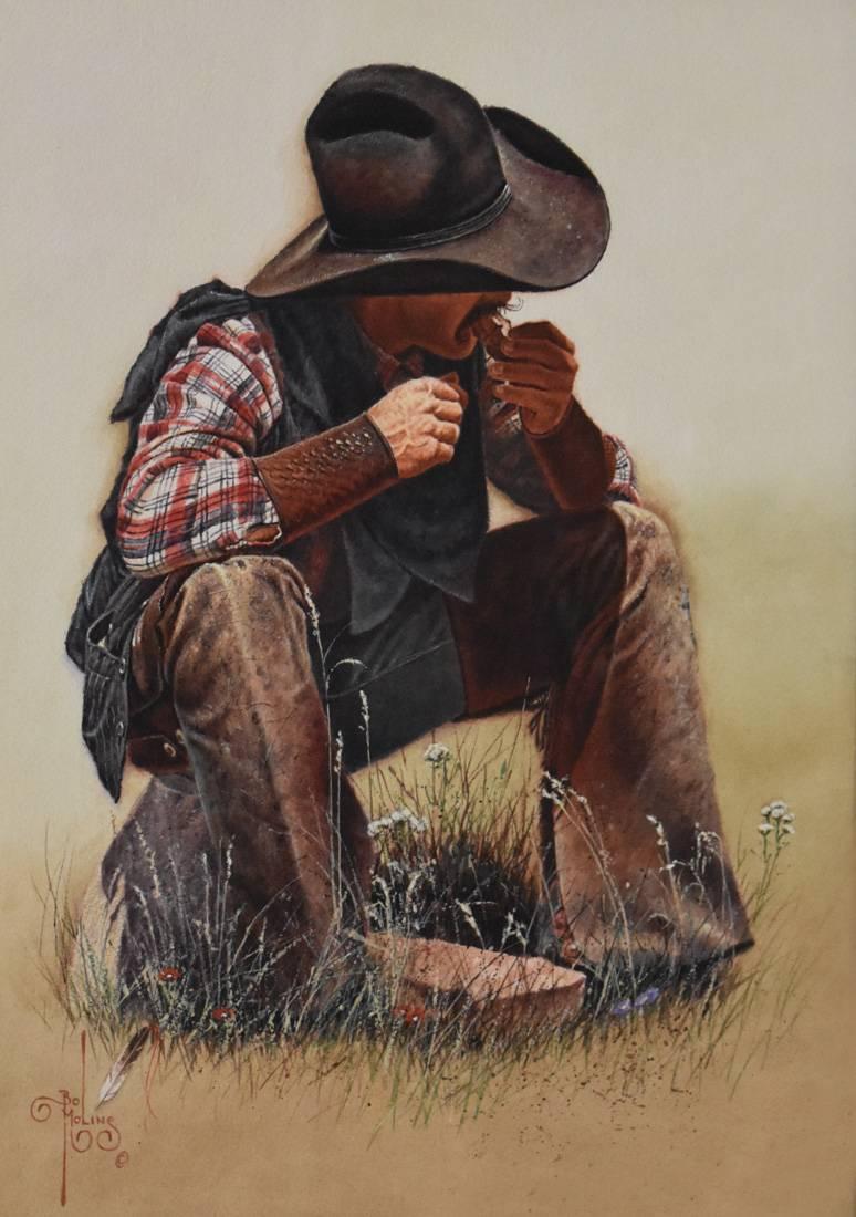 774x1100 Bob Moline - Painting Cowboy