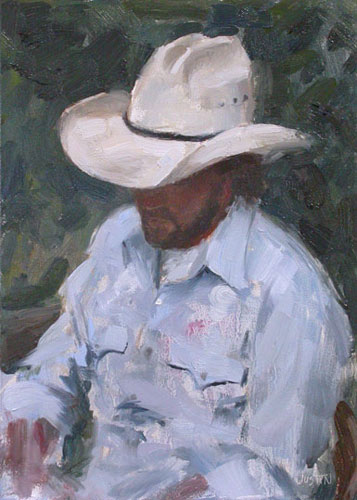 357x500 Paintings By Justin Clayton Cowboy Hat 5x7 In. - Painting Cowboy Hats
