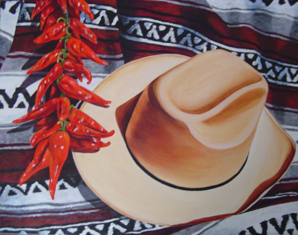 599x473 Teddy Bear And Cowboy Hat - Painting Cowboy Hats