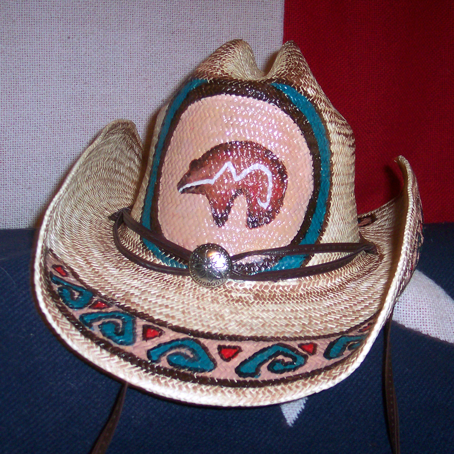 920x920 Unique Custom Hand Painted Western Hats, The Texas Mule Artist - Painting Cowboy Hats