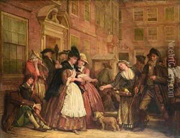 600x462 Goldsmith's Mourners Oil Painting Reproduction By Eyre Crowe - Painting Crowe