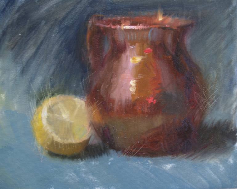 770x612 Saatchi Art Copper Reflections (Unframed) Painting By Judy Crowe - Painting Crowe