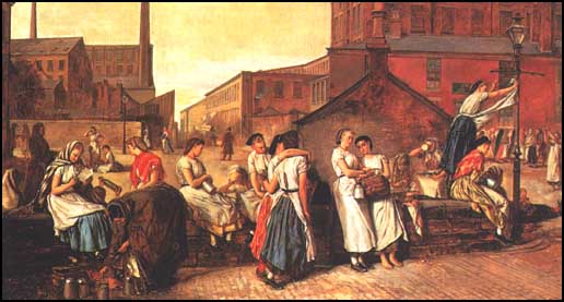 516x277 The Dinner Hour, Wigan (1874) Eyre Crowe (1824 1910) - Painting Crowe