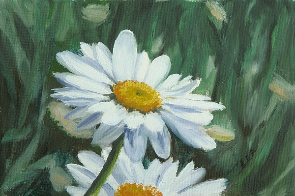 600x399 Joe's Daisies Painting By Lea Novak - Painting Daisy