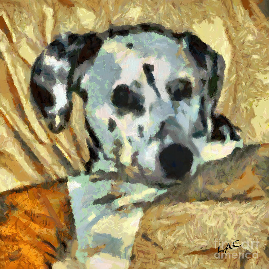 900x900 Spots Of Picasso Painting By Laurence Canter - Painting Dalmatian Spots