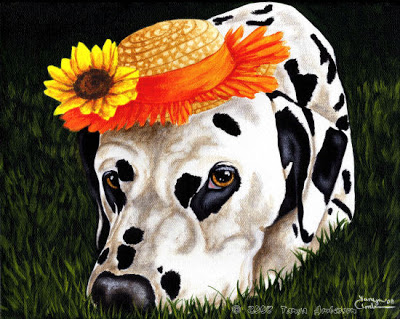 400x319 Amberson Art Daily Painting - Painting Dalmatian Spots
