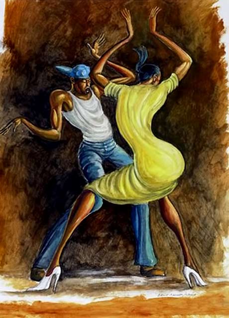 460x639 Figurative Dance Sculptures And Art - Painting Dancing Couple