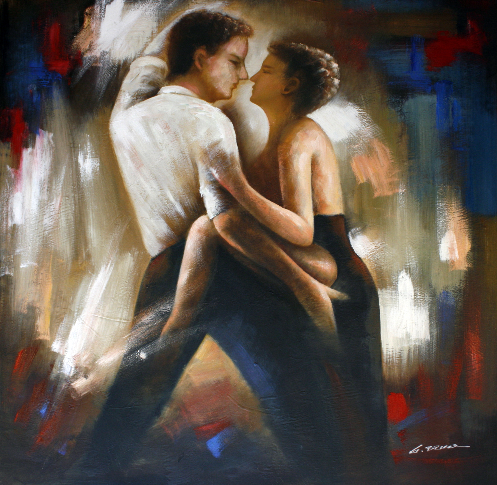 1672x1632 Dancing Couple - Painting Dancing Couple