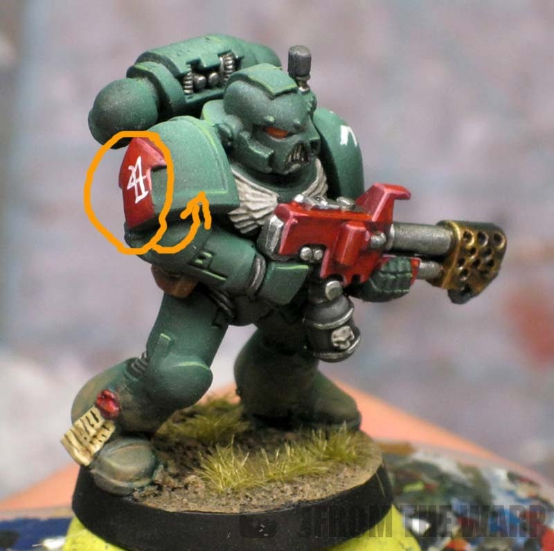 800x795 From The Warp Dark Angel Combat Squad Paint Touch Ups - Painting Dark Angels