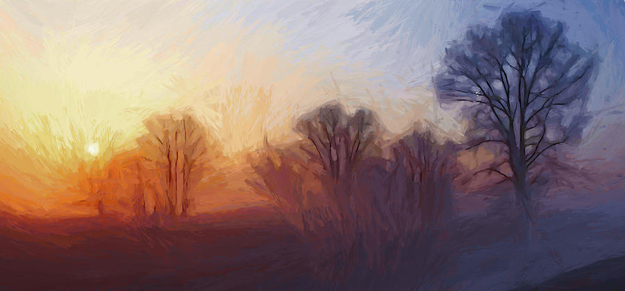 900x420 Misty Dawn Painting By Steve K - Painting Dawn