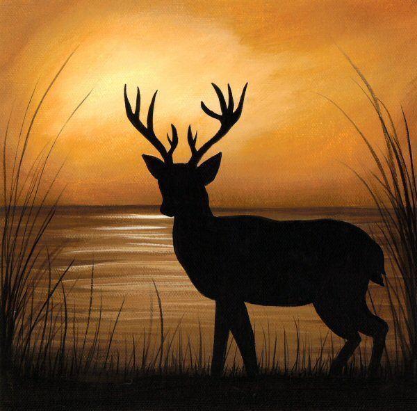 600x591 Deer painting images Painting Of A Little Place I Like To Call - Painting Deer