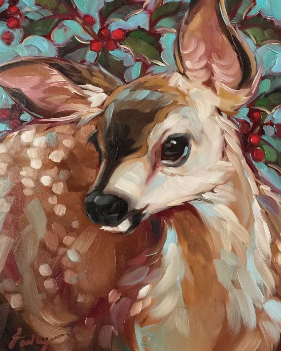 570x712 Deer Painting, - Painting Deer