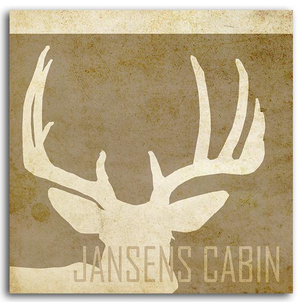 600x600 Whitetail Deer Painting Canvas Wrap Prints Personalized Art - Painting Deer Antlers