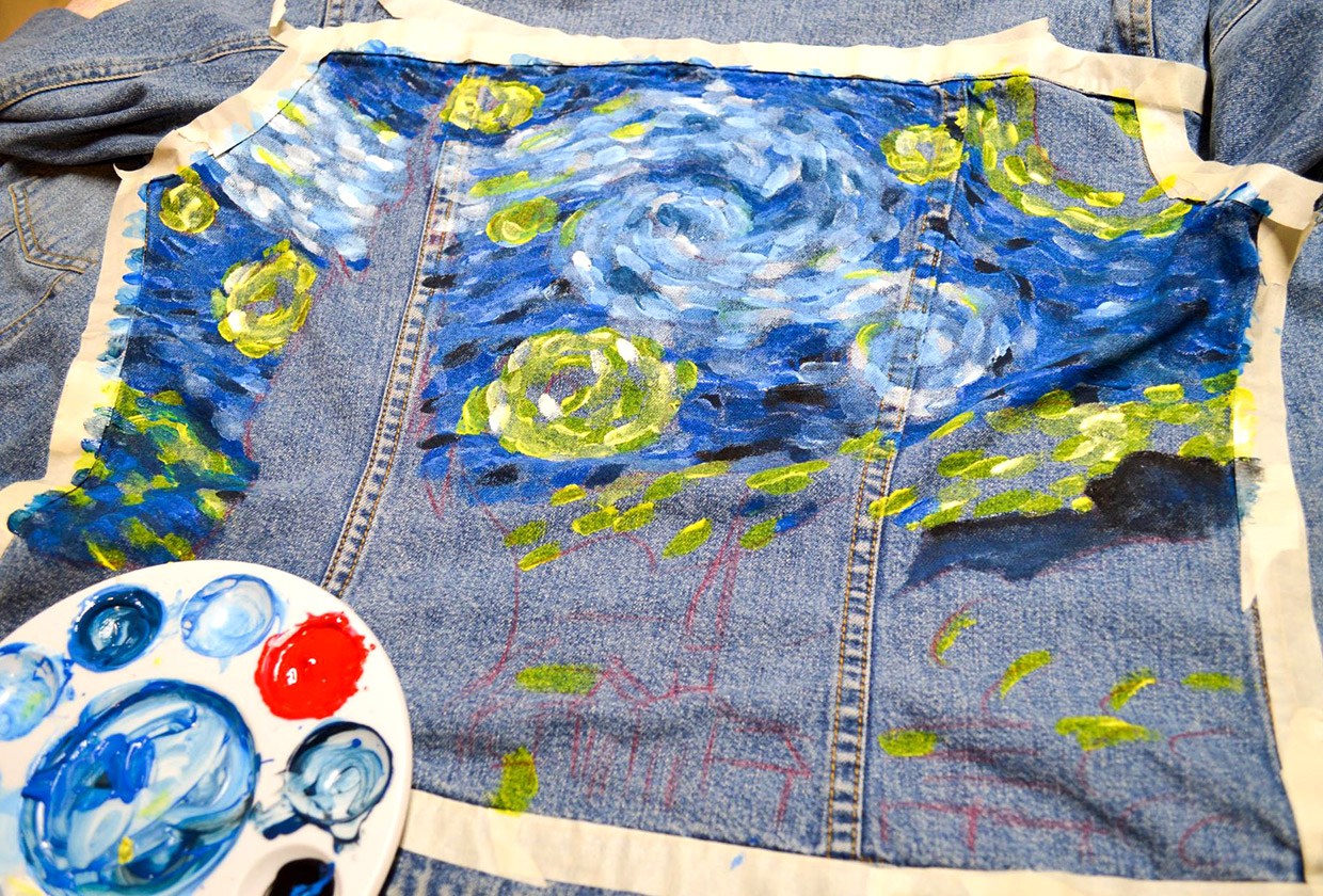1240x840 How To Paint Denim Fidm Fashion Official - Painting Denim Jacket
